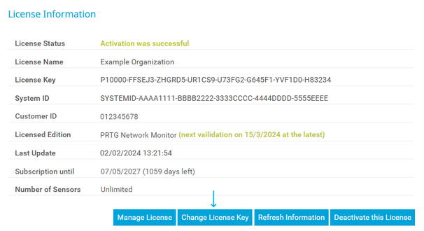 Update Your License: Click Change License Key Update Your License: Click Change License Key